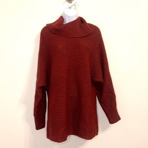 Rust Cowl Neck Sweater